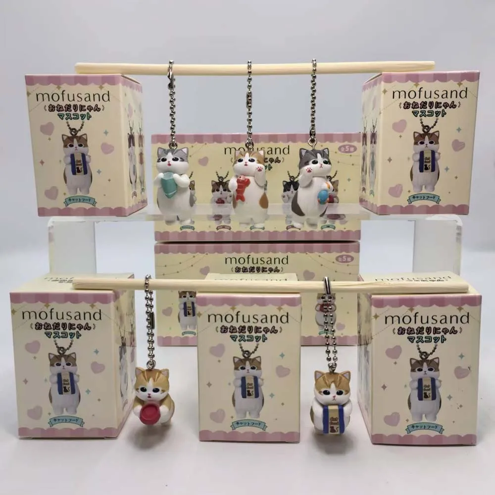 Action Figure Stand - Mofusand Kawaii Cat Keychain Blind Box