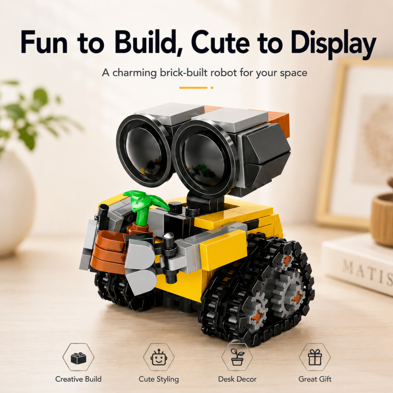 Building Block Mini - Mini Robot Building Blocks Set, Cute