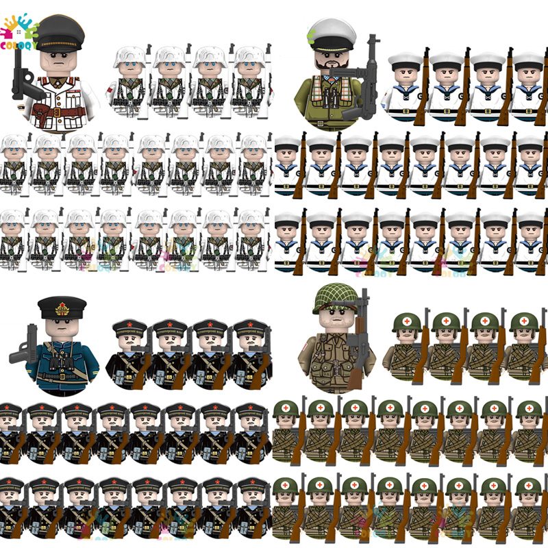 Lego Minifigure Holder - Kids Toys 21pcs/lot WW2 N001-N095 Officers