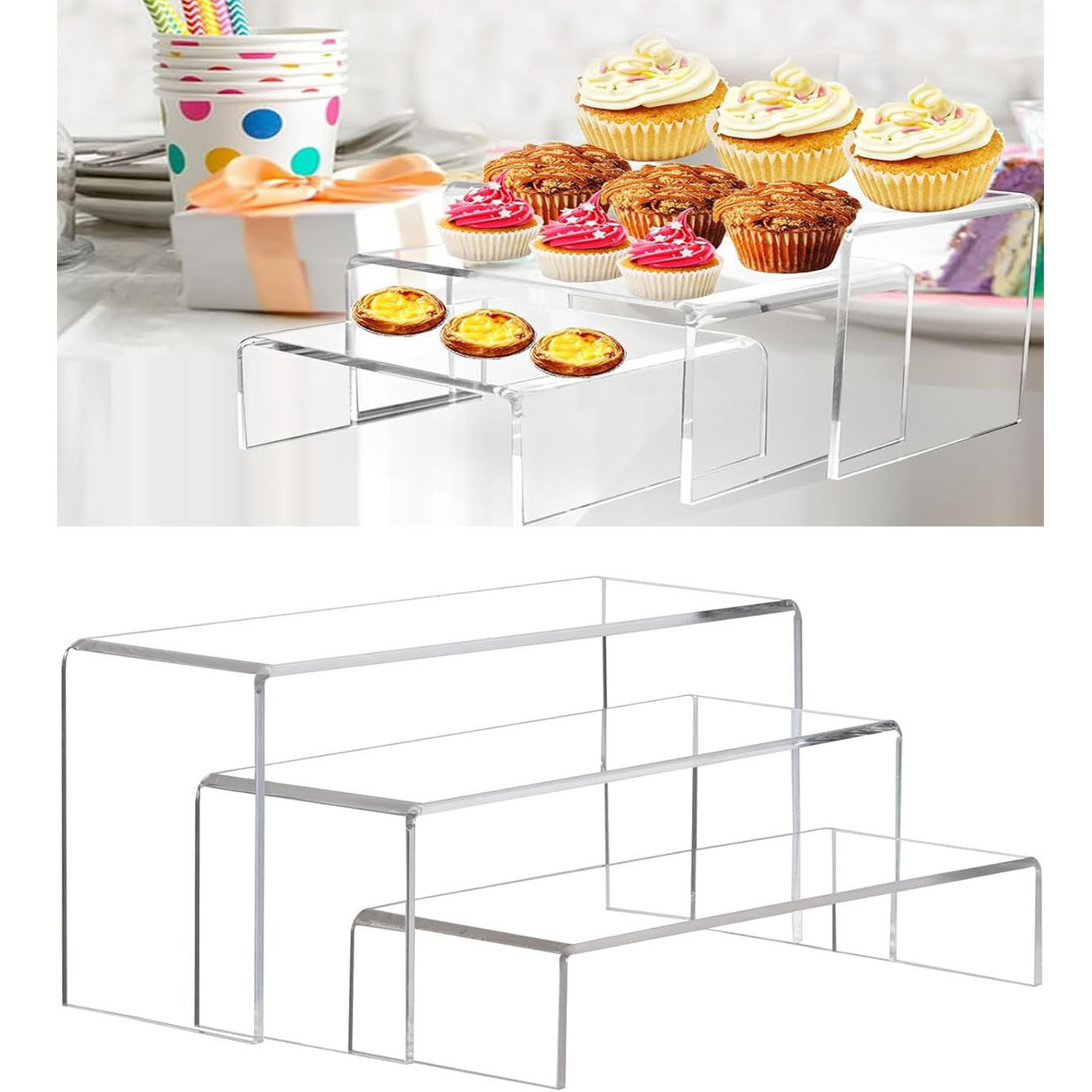 Pop Display Shelf - 3 pieces of acrylic display shelves,