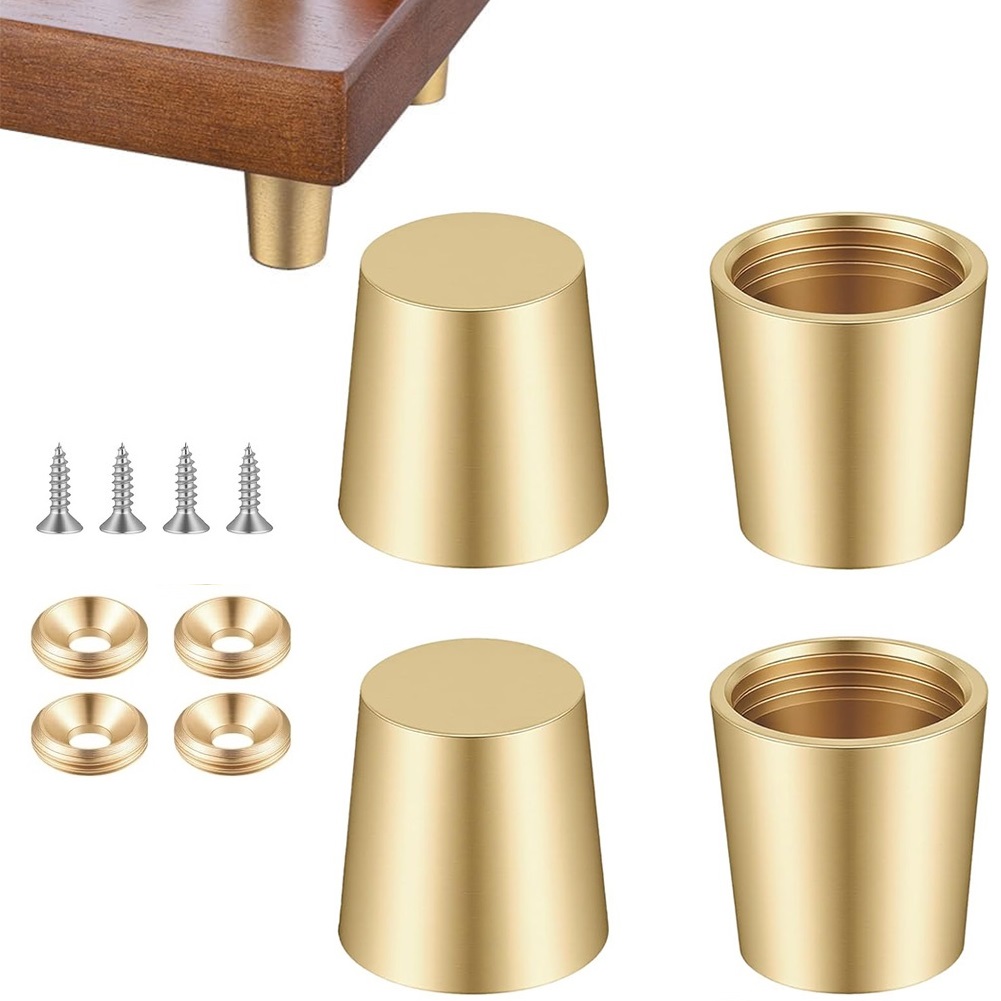 Display Risers Set - 4pcs Brass Cutting Board Feet Chopping
