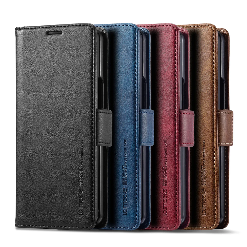 Card Top Loader - Leather Wallet Phone Case For Samsung