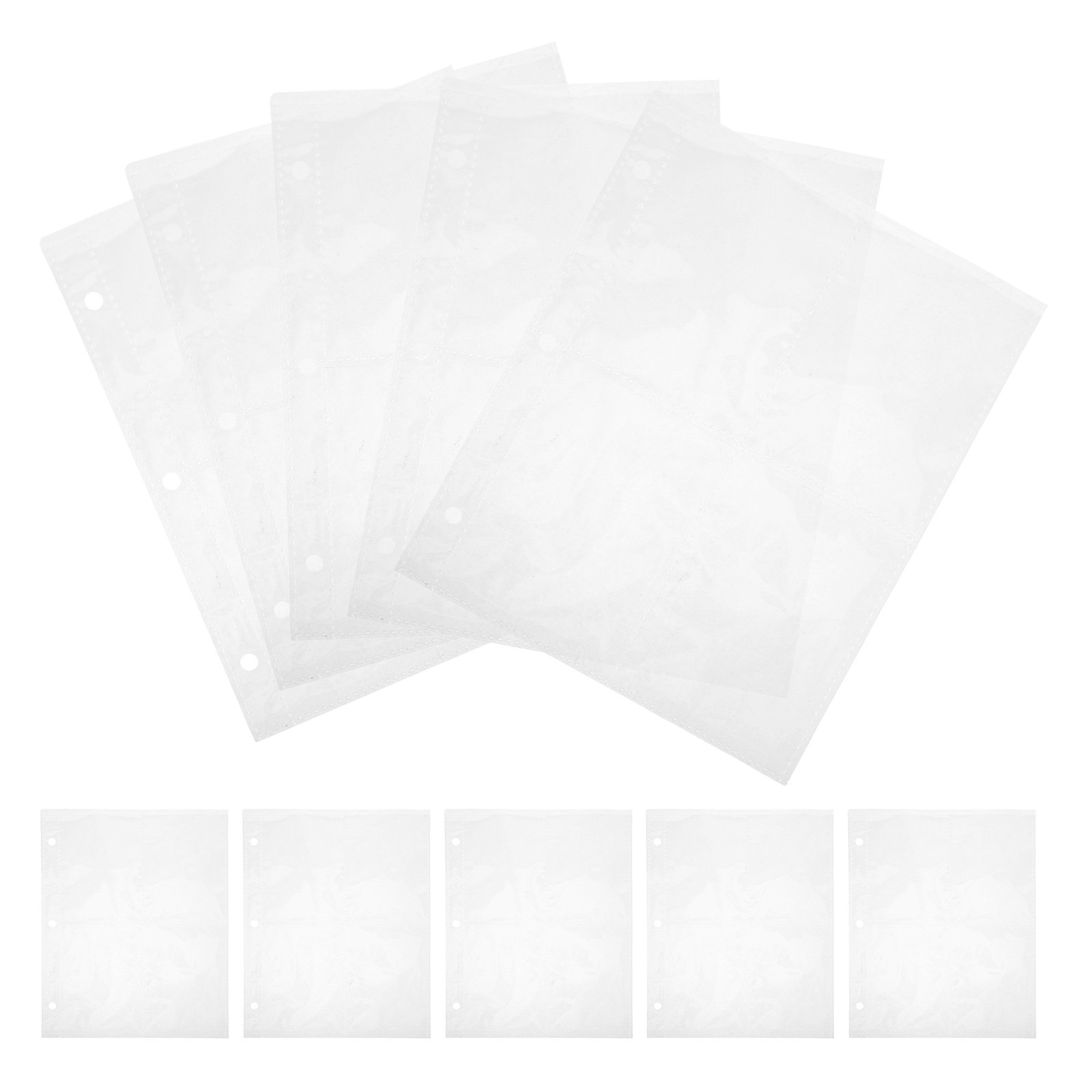 Trading Card Binder - 10Pcs Card Binder Refill Pages Clear