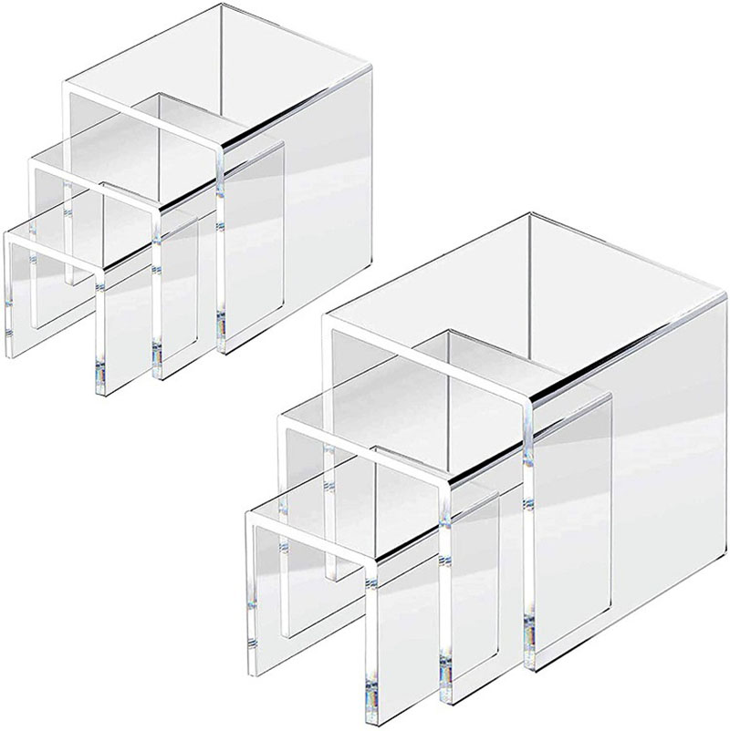 Display Risers Set - 6pcs/Set Acrylic Display Stand Jewelry Action