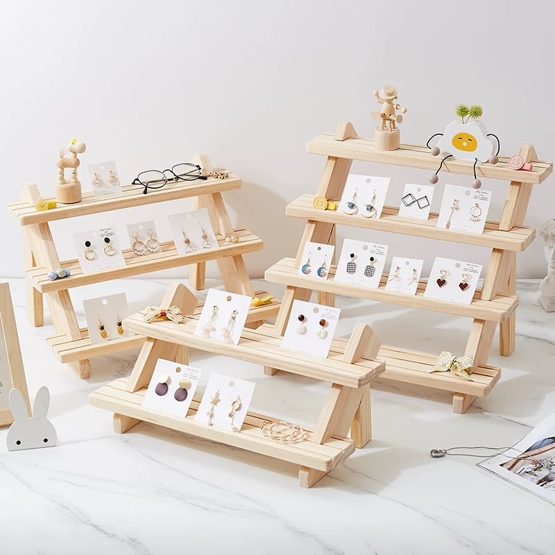 Display Risers Set - Ear Stud Holder Riser Multi-tiered Display