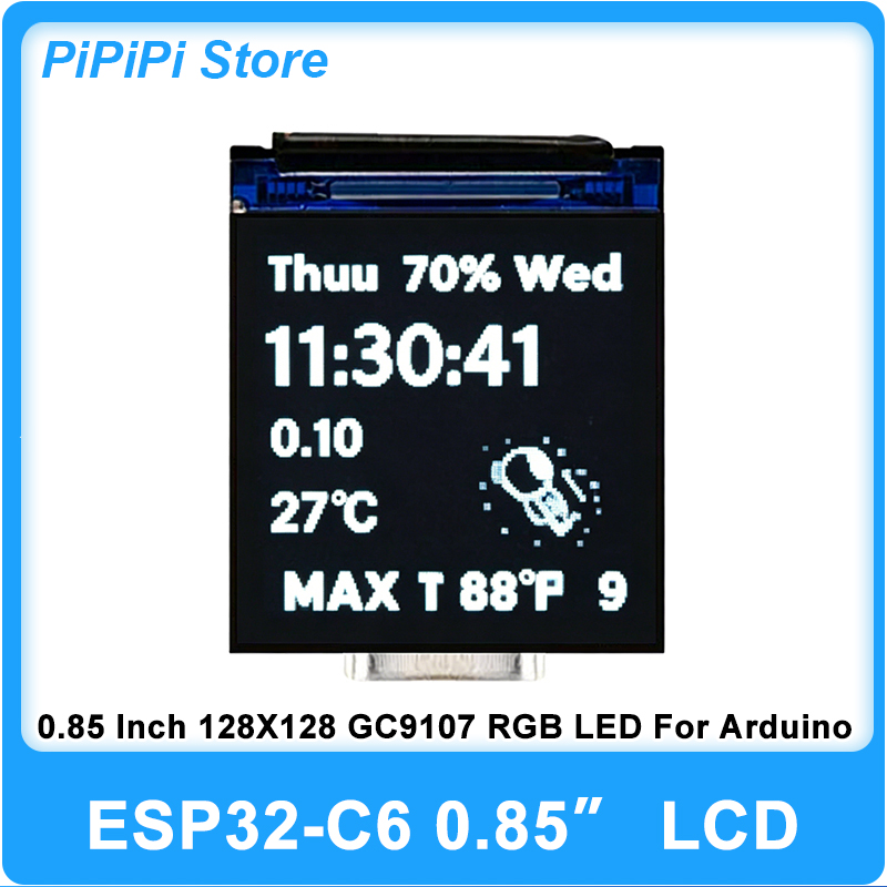 ESP32 C6 0.85 Inch 128X128 IPS - Graded Card Display review and price