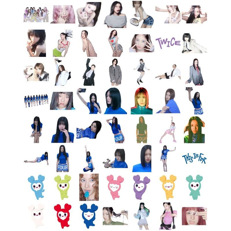 56PCS TWICE Cute  Anime Charac - Vinyl Figure Blank review and price