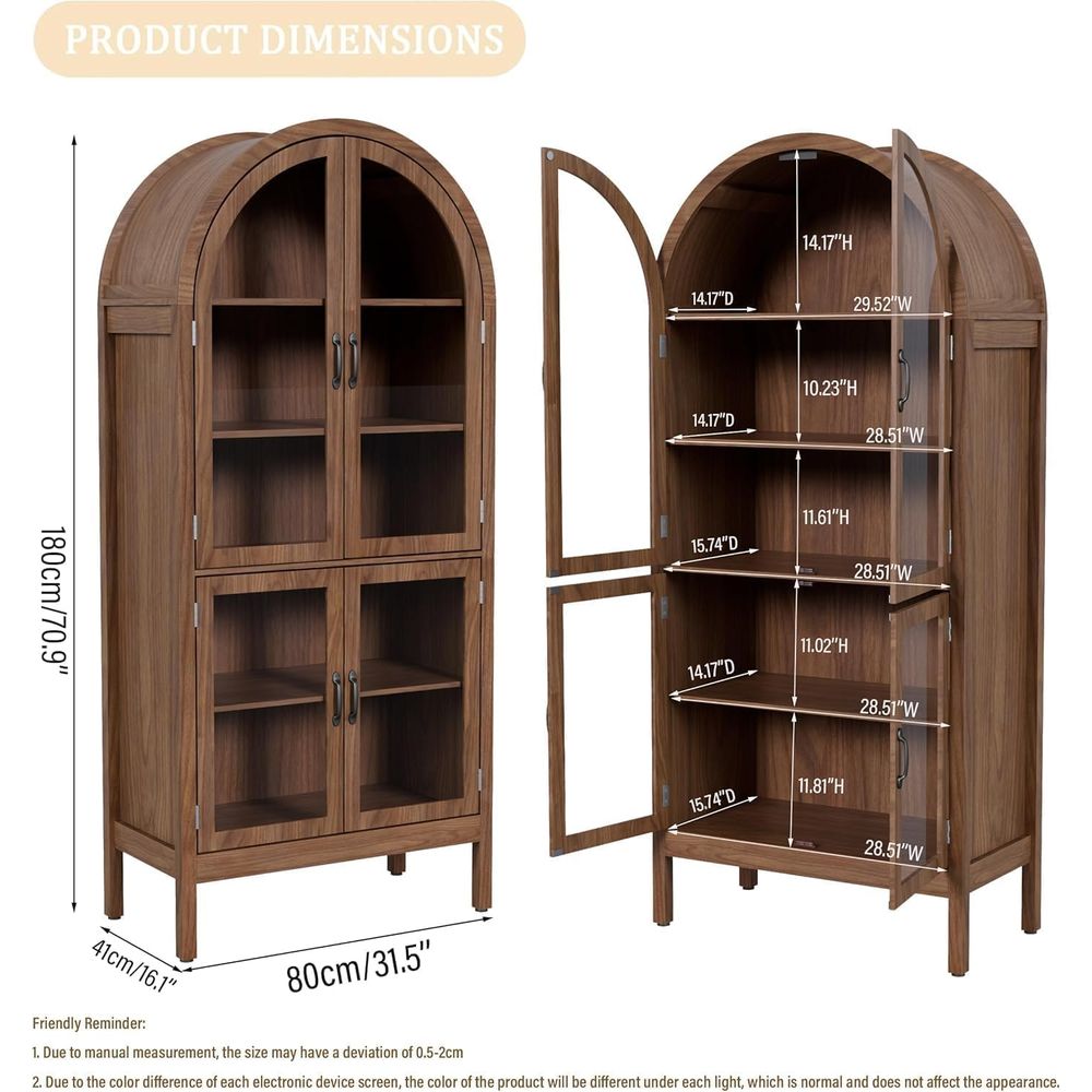 70.9 Tall Walnut Acrylic Glass - Display Case Acrylic review and price