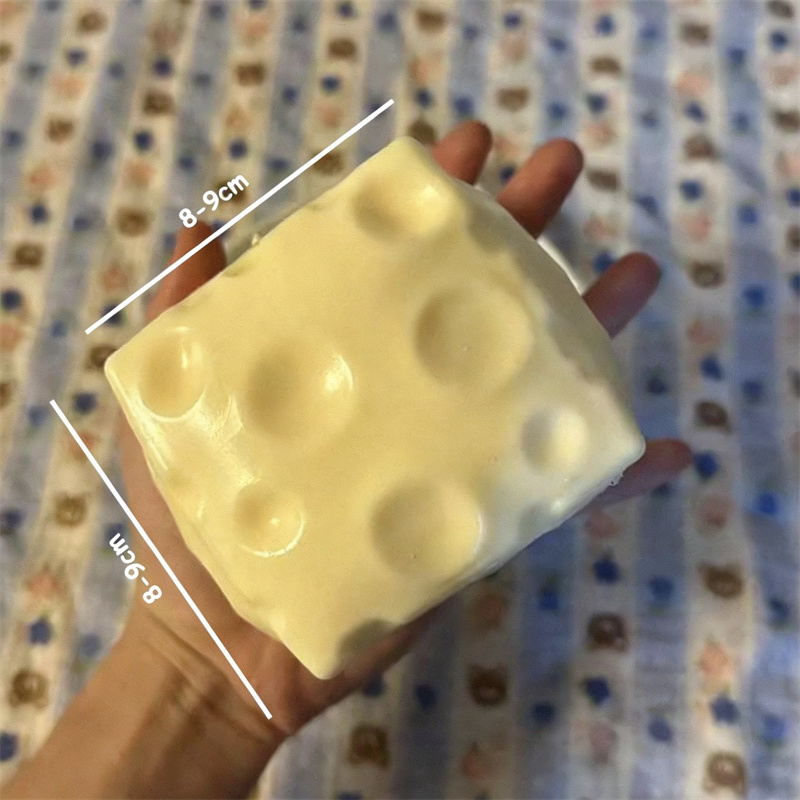 ◑Jumbo Cheese Cube Stress Ball - Fidget Cube Original review and price
