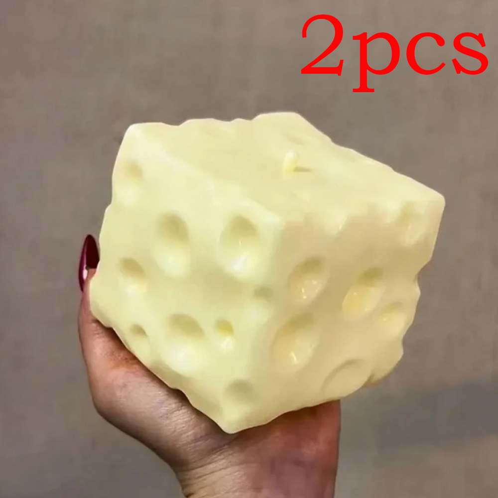 ◑Jumbo Cheese Cube Stress Ball - Fidget Cube Original review and price