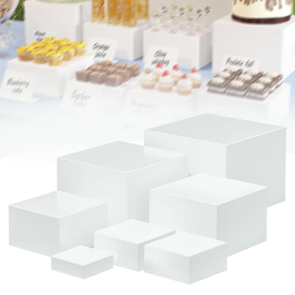 7 Pieces Acrylic Cube Display  - Display Risers Set review and price