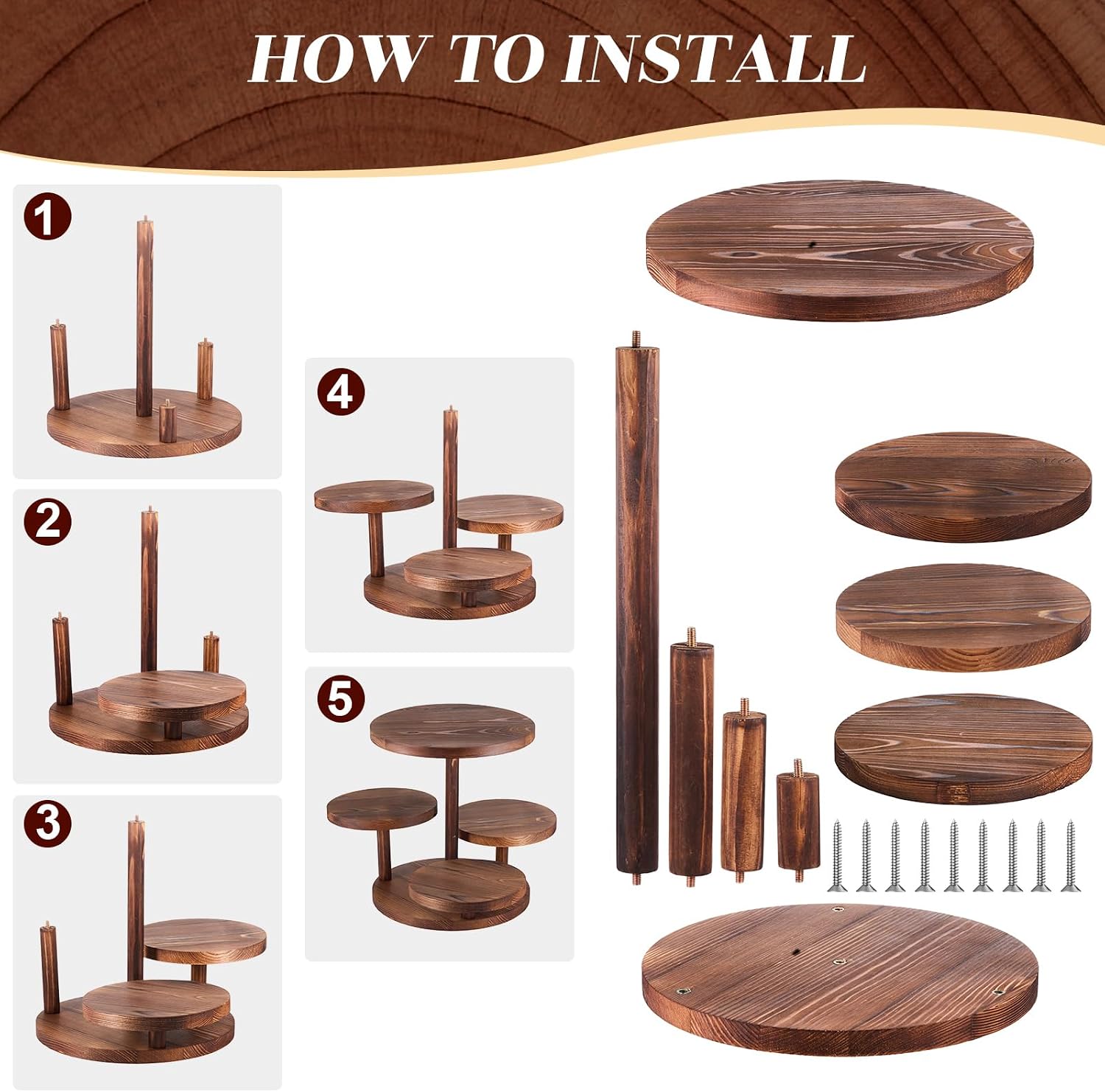 4 Tier Round Cupcake Tower Sta - Display Risers Set review and price