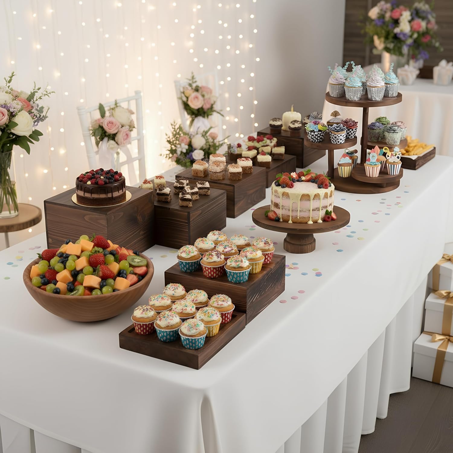 4 Tier Round Cupcake Tower Sta - Display Risers Set review and price