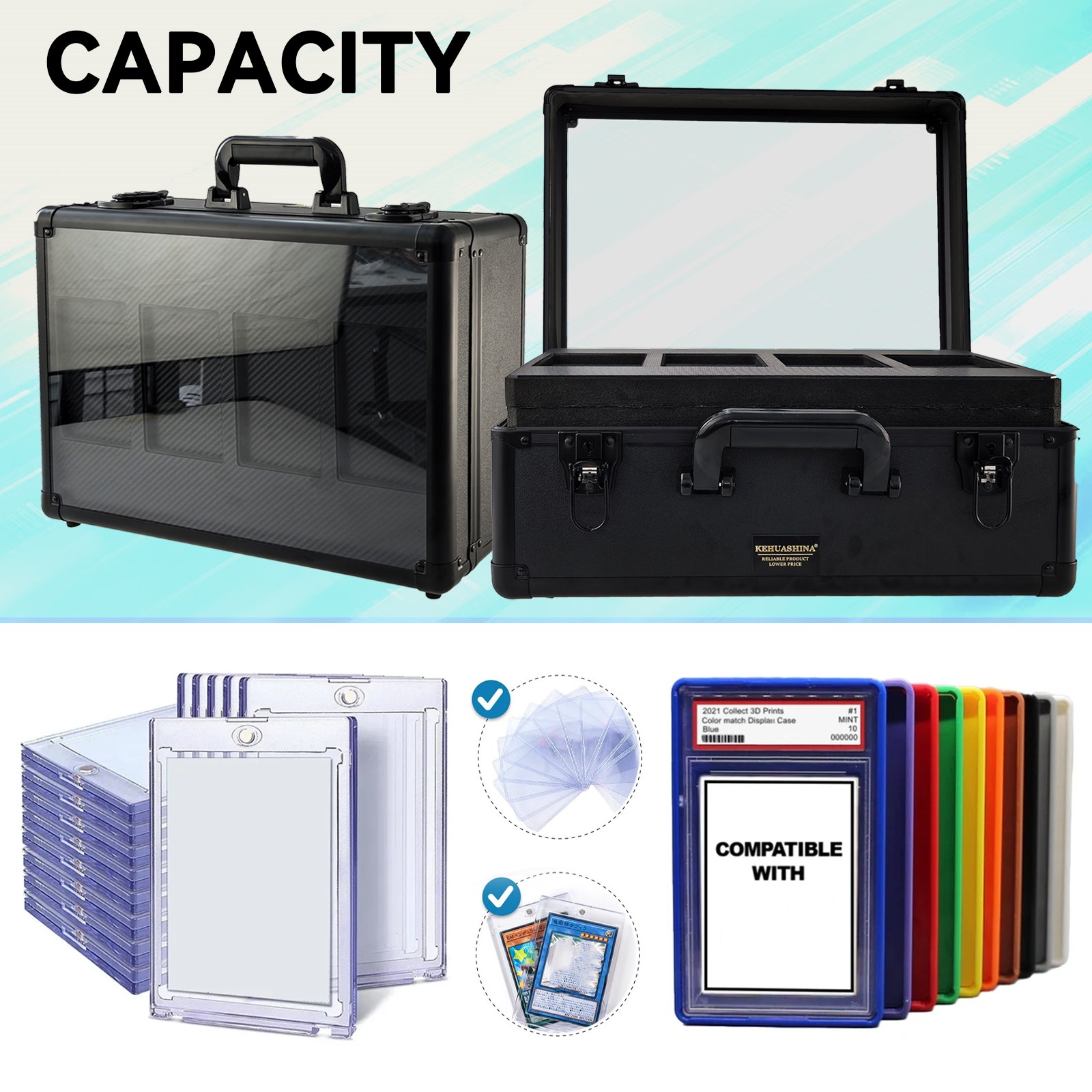 4-Row Graded Card Storage Box  - Graded Card Display review and price